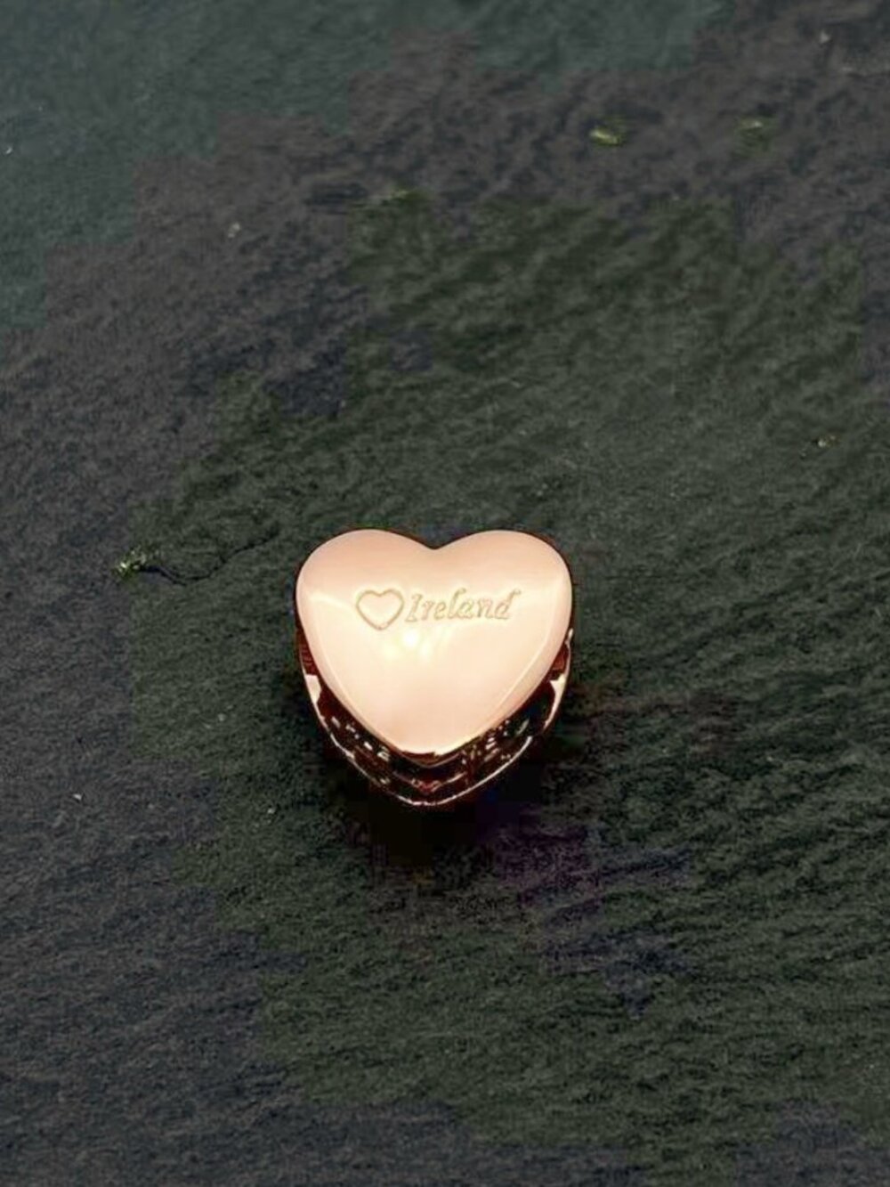 Pandora I Love Ireland Heart Charm Rose Gold Plated Jewelry